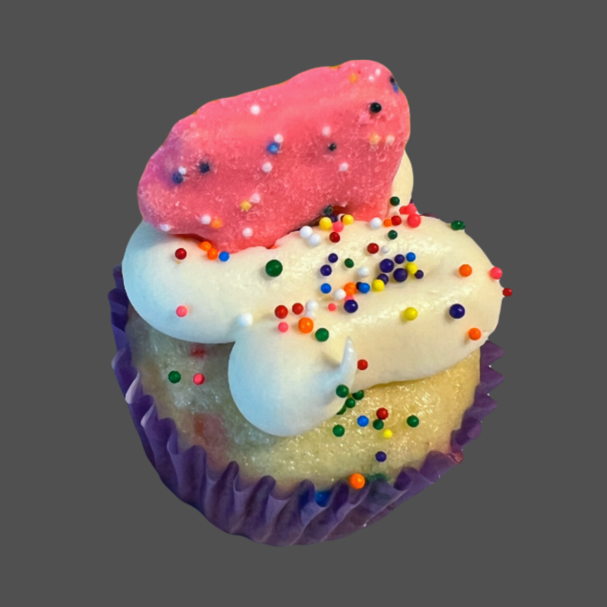 Animal Cookie Funfetti Cupcakes